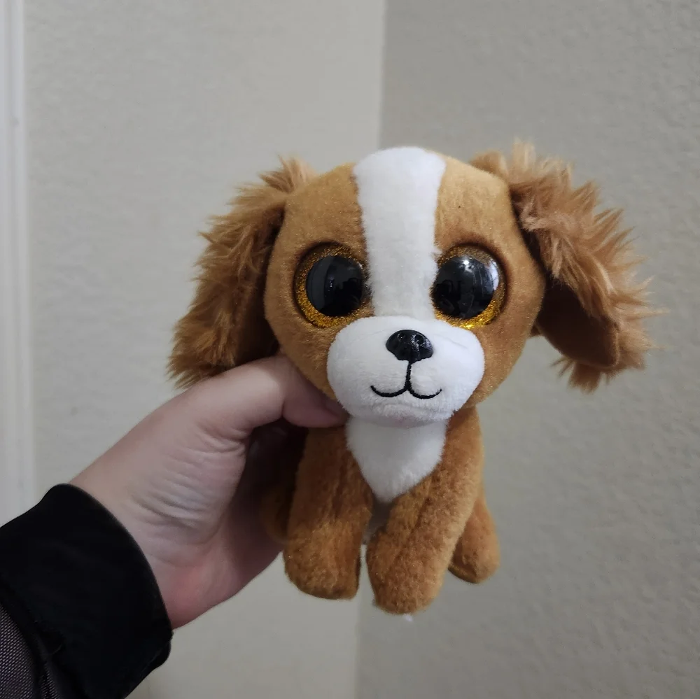 Ty Brown and White Plush Dog Toy‎ with Floppy Ears